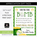 Chocolate Bomb Tags St Patricks Day